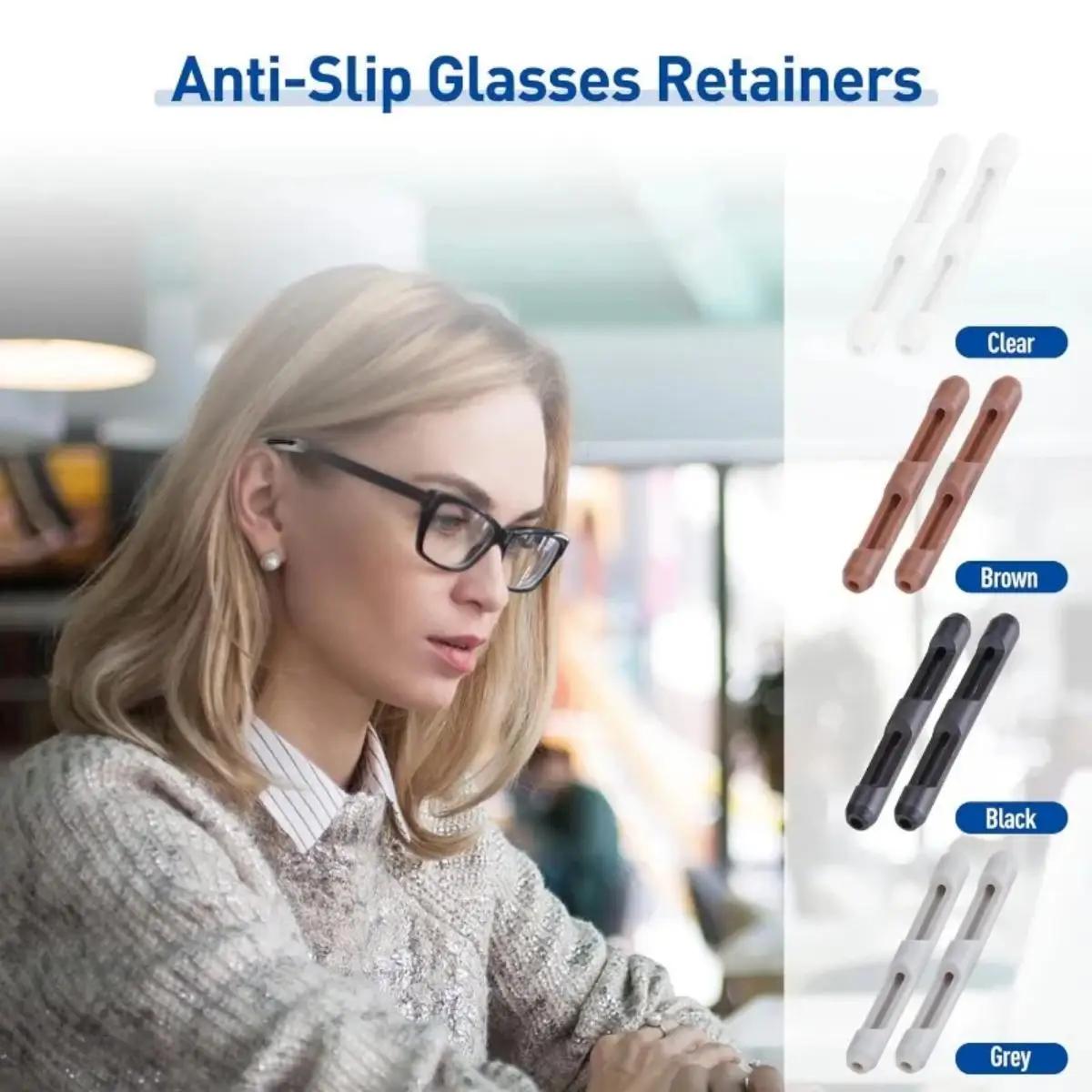 Manchon antidérapant en Silicone pour lunettes, cadre pour les yeux, jambe de traînée, support de cr
