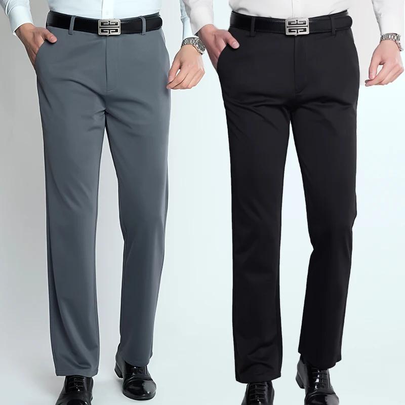 29-42 hommes été mince mode affaires costume décontracté pantalon pantalons longs hommes élastique m