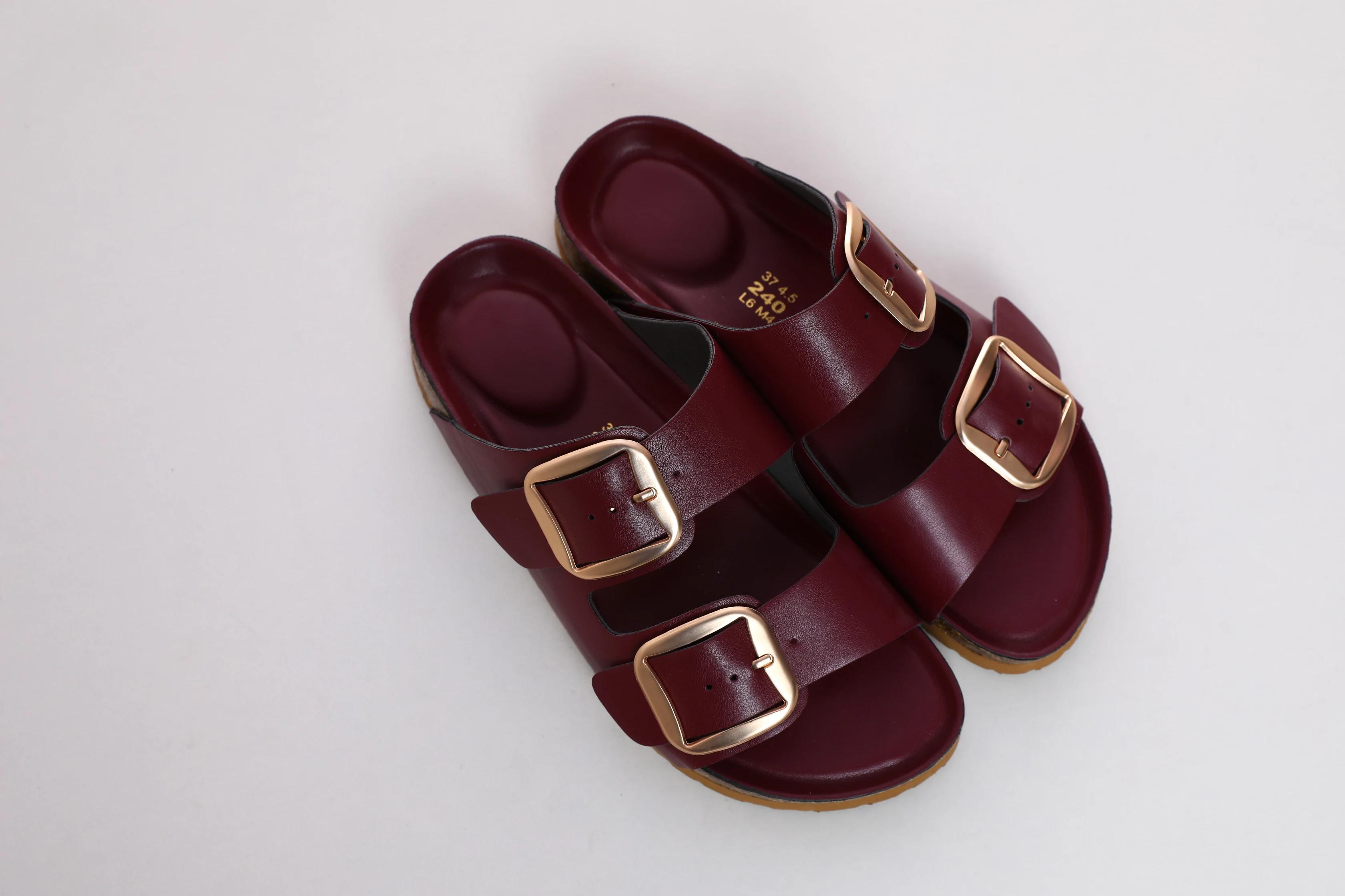 SUFU Pantoufles d'été confortables à enfiler pour femme avec sangles à boucle réglables - Sandales e
