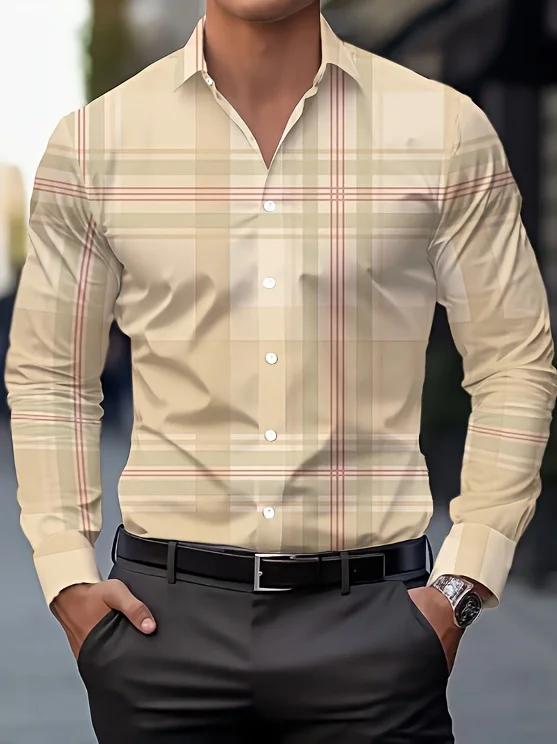 Chemise habillée à manches longues pour hommes, coupe cintrée, chemise formelle d'affaires, classiqu