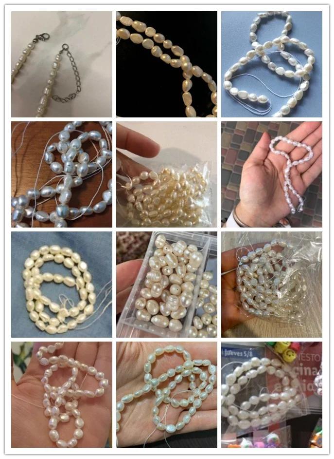 Perles d'Eau Douce Naturelles de Haute Qualité, Perforation Irrégulière, pour la Fabrication de Bijo