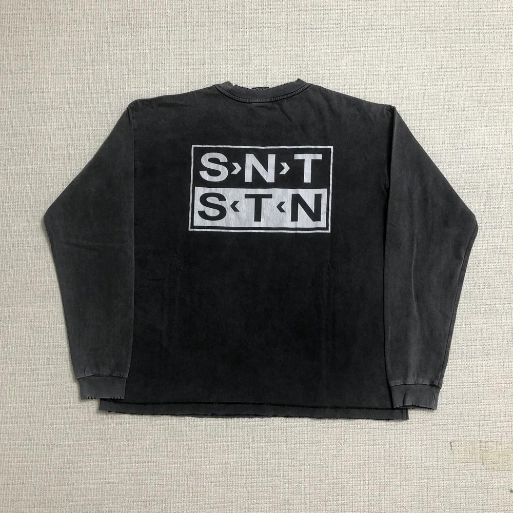 SAINT OF MICHAEL meilleure qualité Streetwear Vintage manches longues t-shirt décontracté ample surd