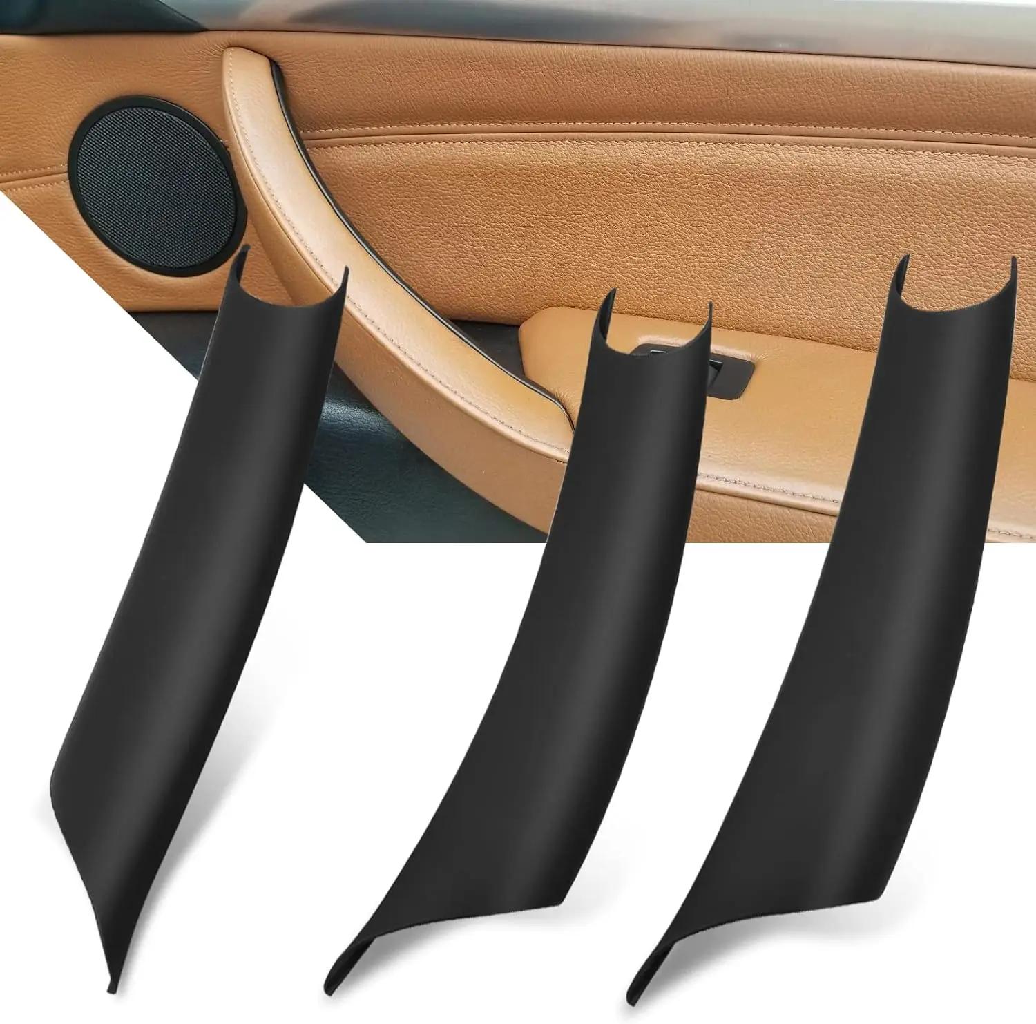 LHD RHD noir Beige poignée de porte en Fiber de carbone poignée de porte intérieure adaptée pour BMW