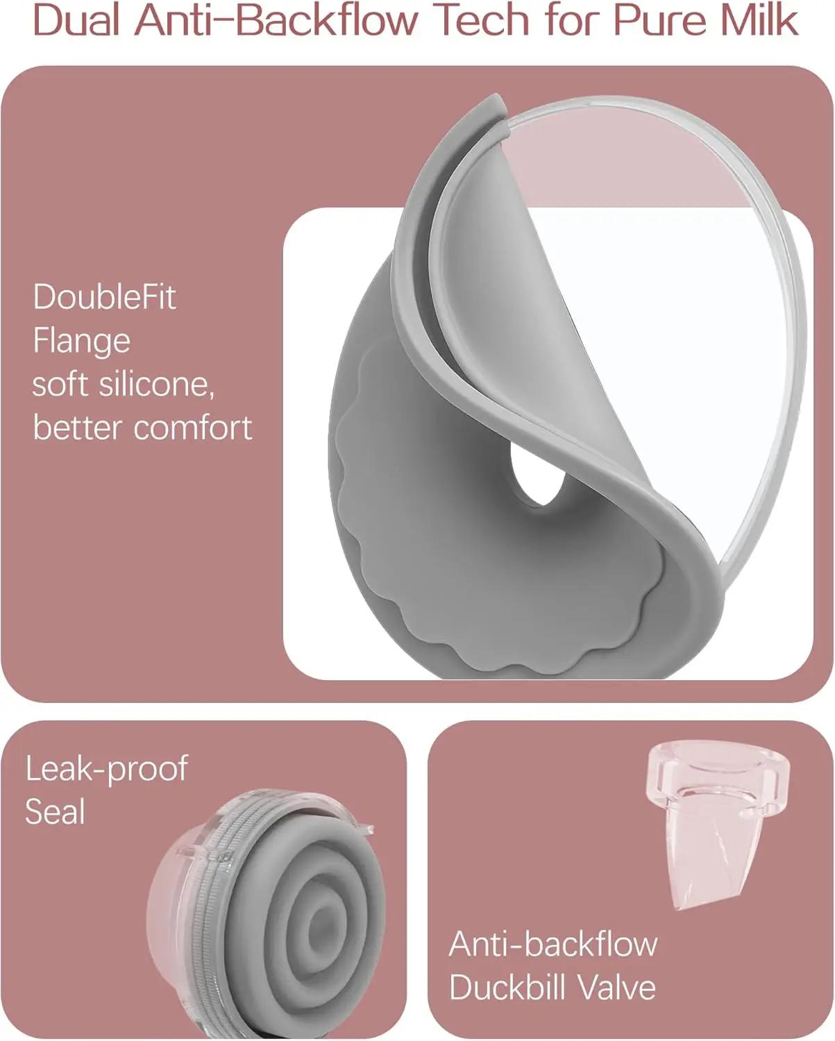 Tire-lait maternel portable sans fil mains libres sans BPA 4 modes 12 niveaux à faible bruit tire-la