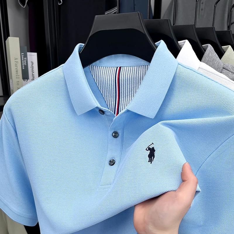 100% coton manches courtes polo shirt Summer New respirant hommes t - shirt marque haut de gamme Pau
