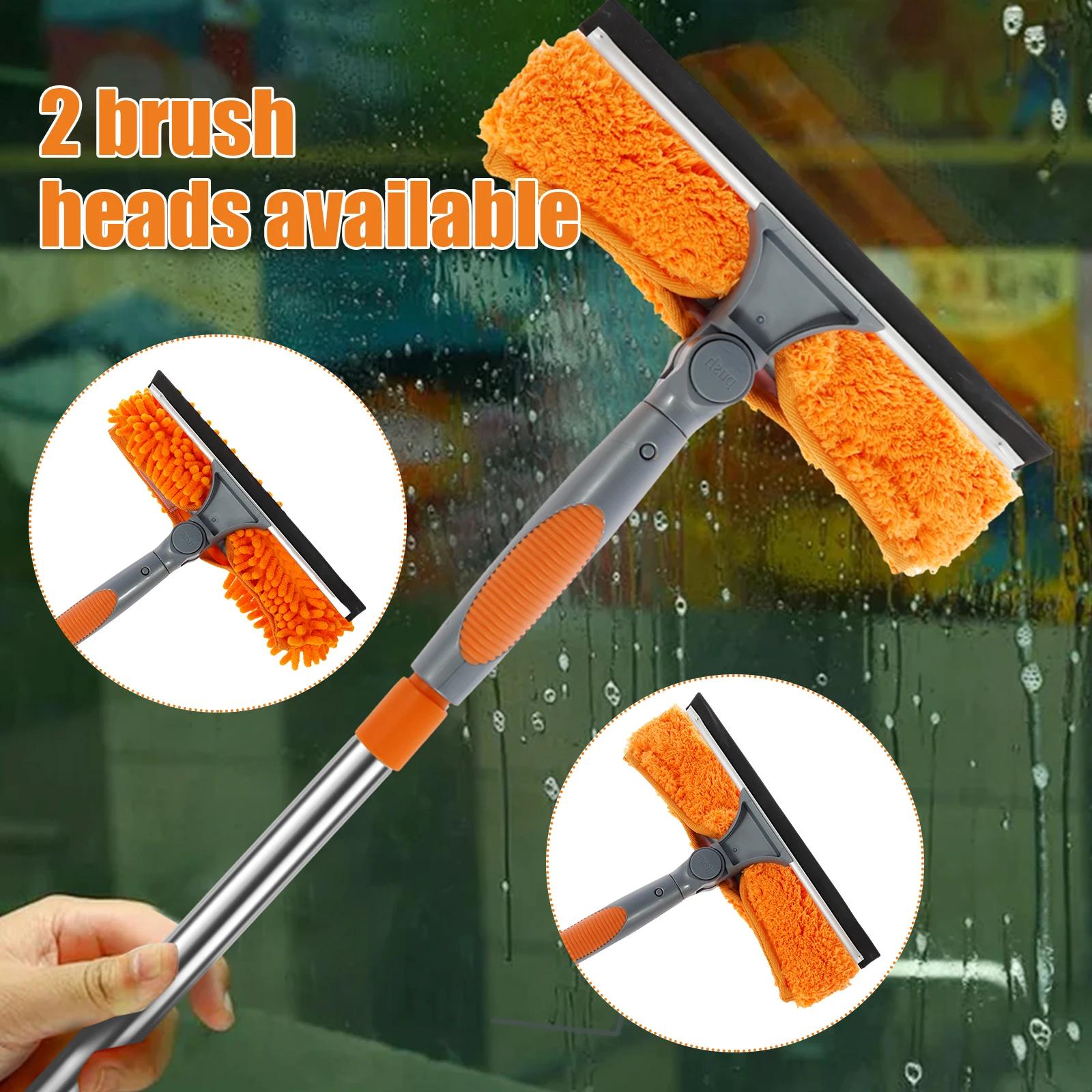 Kit de nettoyage de vitres étendu 100-420CM, 2 en 1, nettoyeur de raclette de verre Double face, vad