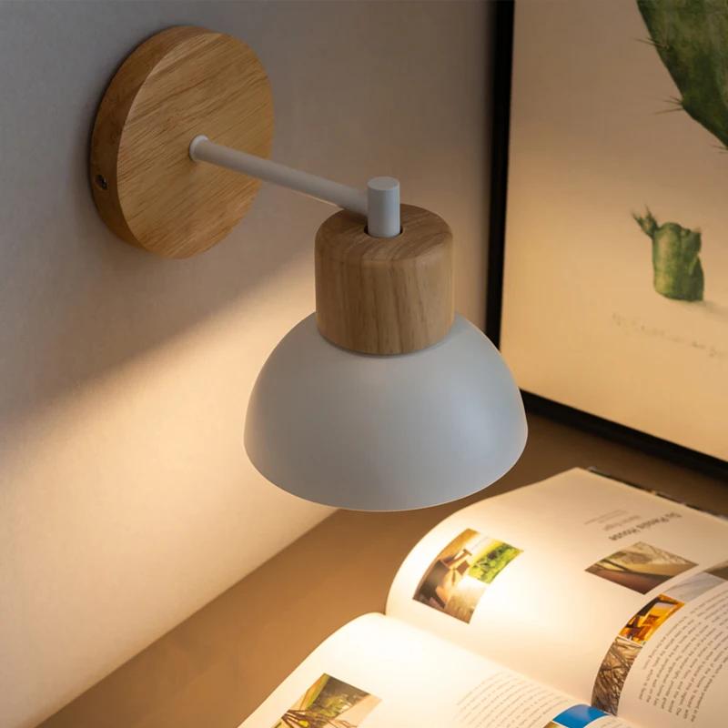 Applique Murale LED en Bois au Design Nordique Créatif, Luminaire Décoratif d'Nik, Idéal pour une Ch