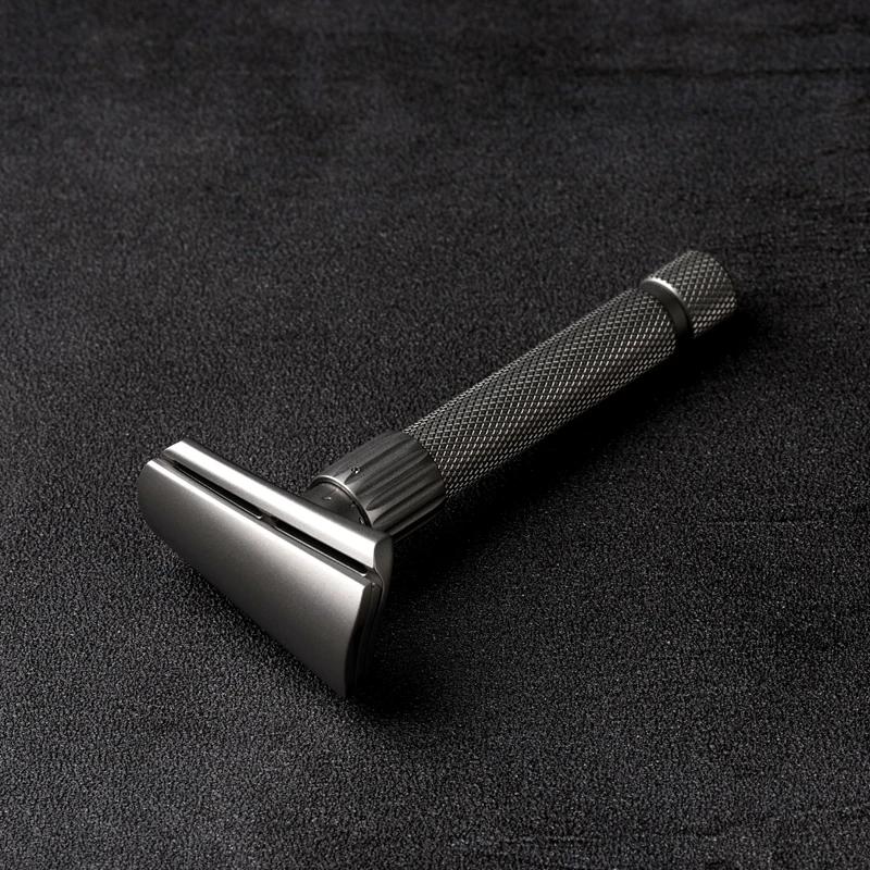 Rasoir de sécurité réglable incliné en acier inoxydable Torqx version mate Yaqi