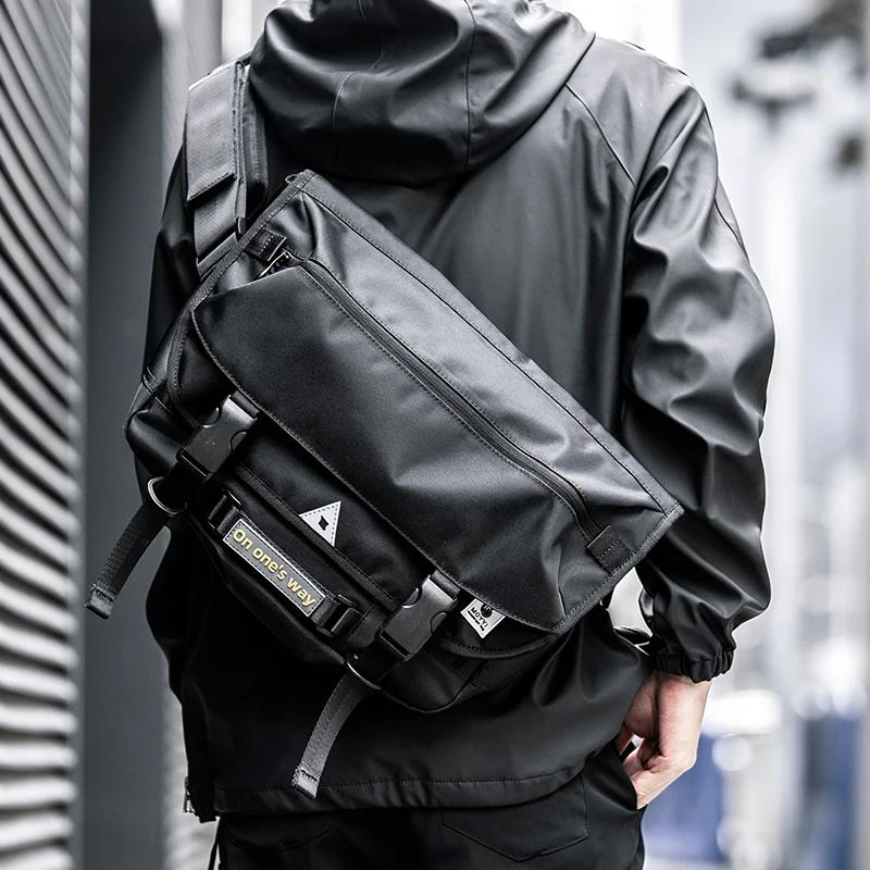 Grand sac à bandoulière étanche pour hommes, sacs de messager, sacs multicouches, conception antivol