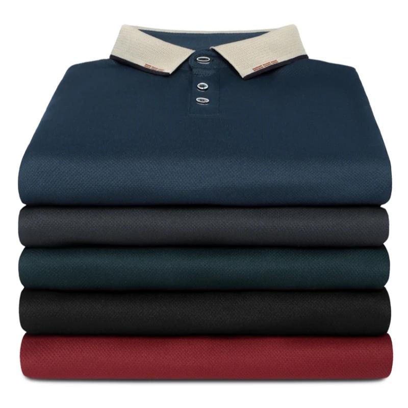 Grande taille 7XL 8XL 9XL automne à manches longues affaires Polo hommes respirant décontracté gymna