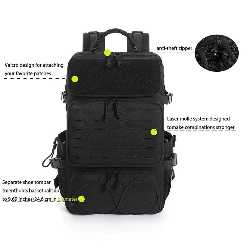Grand sac à dos à bagages avec système modulaire, plusieurs compartiments et espace pour chaussures