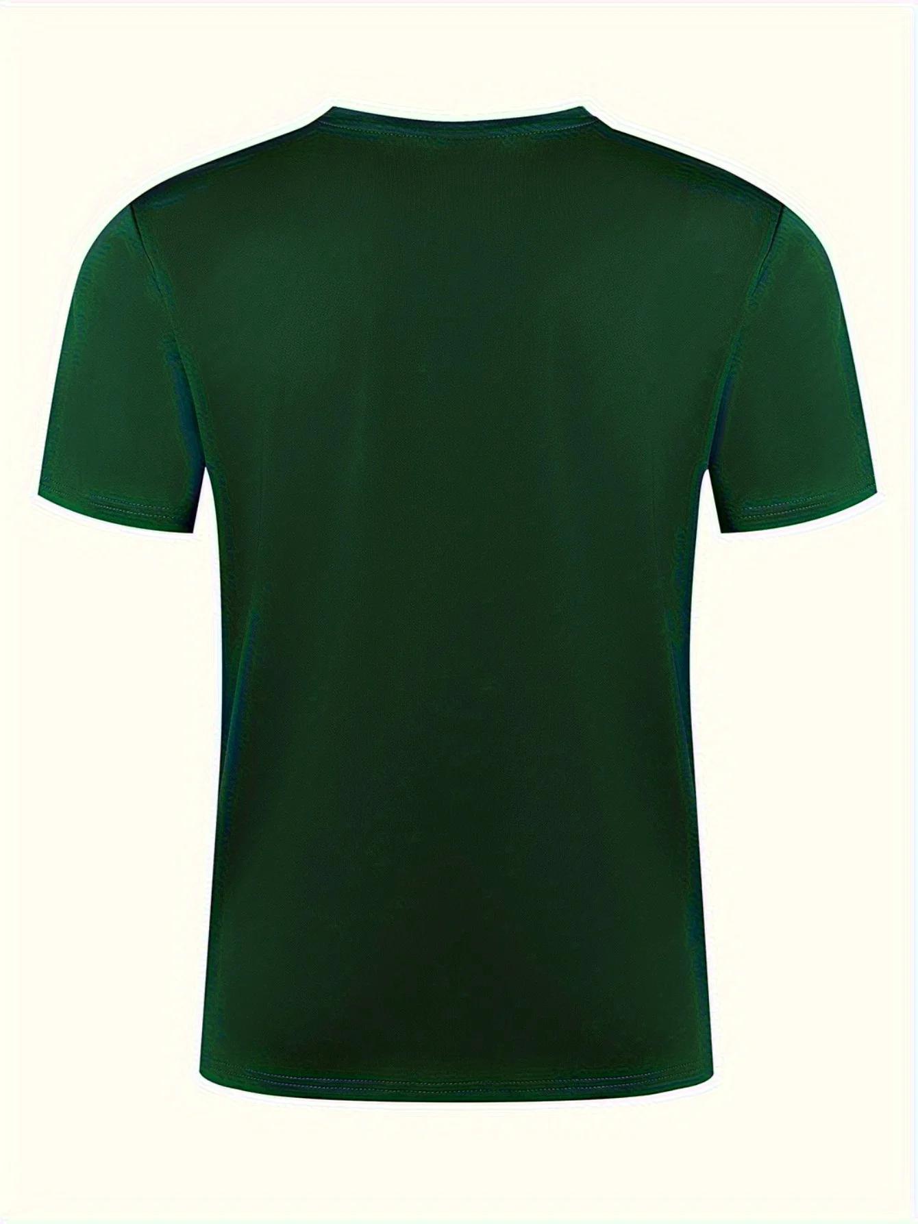 T-shirt à manches courtes et col rond pour hommes, 100% pur coton, coupe ample, décontracté, grande