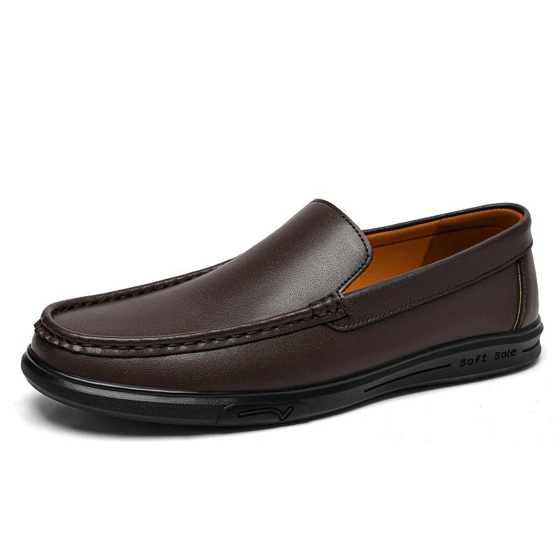 Grandes tailles 48 49 50 hommes chaussures en cuir à enfiler bureau chaussures habillées décontracté
