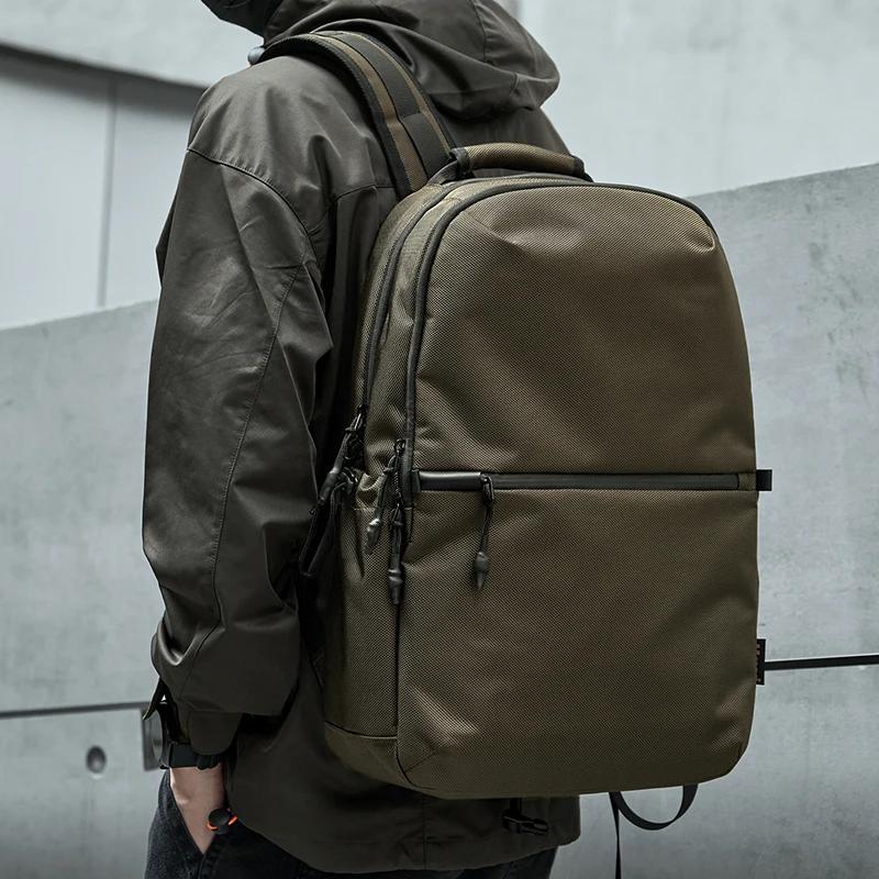 Style Simple étanche grande capacité hommes voyage sac à dos noir marron extérieur sac à dos 16 pouc