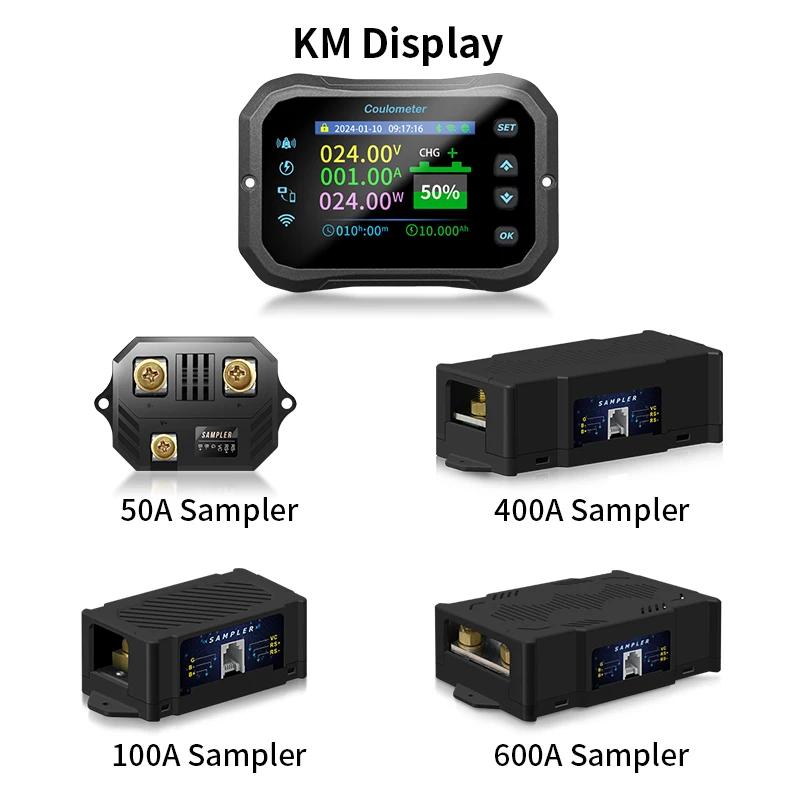 Compteur Coulomb WiFi KM140F, volt-ampèremètre de puissance, indicateur de capacité de batterie au l