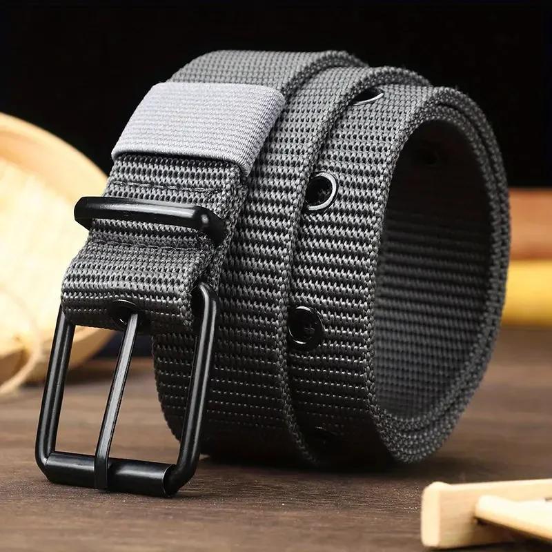 Ceinture en toile de Nylon Durable pour hommes, 1 pièce, ceinture de travail tactique robuste avec b
