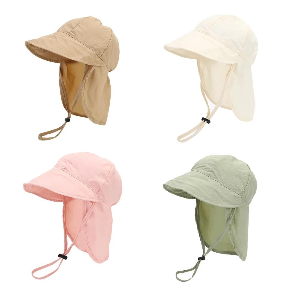 Chapeau soleil bébé avec châle - Protection UV plage été - Casquette séchage rapide 1-3 ans garçons filles