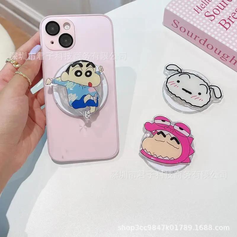 Coque de téléphone pour Couple, Anime Crayon Shin-Chan, avec support, type collé, sans fil, Airbag,