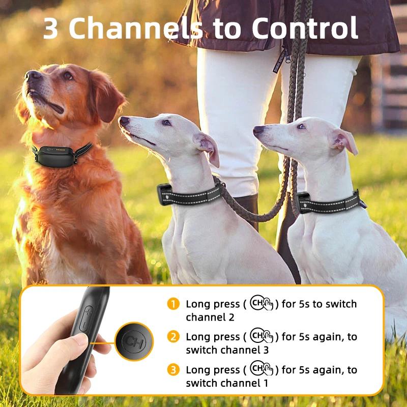 ROJECO collier d'entraînement électrique pour chien 3300 pieds, télécommande IPX7, vibrateur étanche