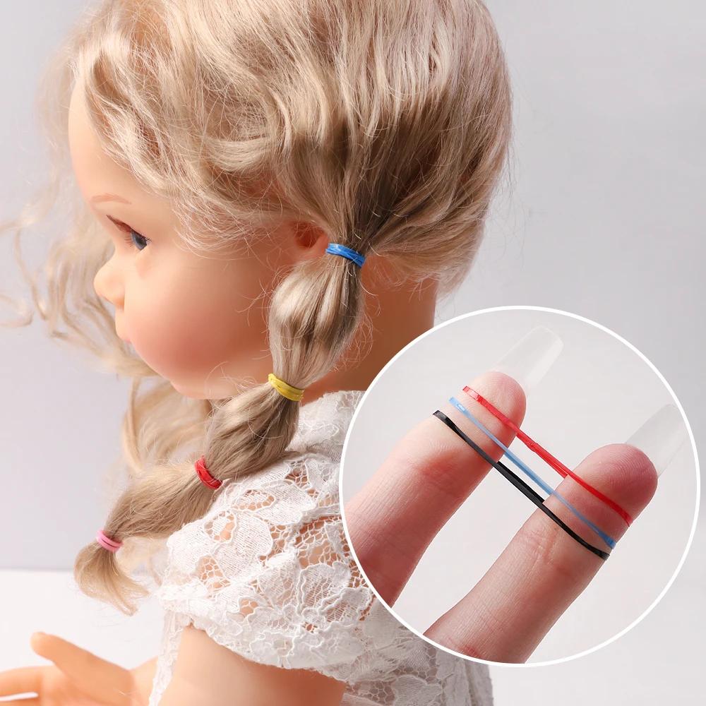 500 pièces/ensemble filles coloré élastique jetable doux élastique cheveux cravate bandeau enfants é