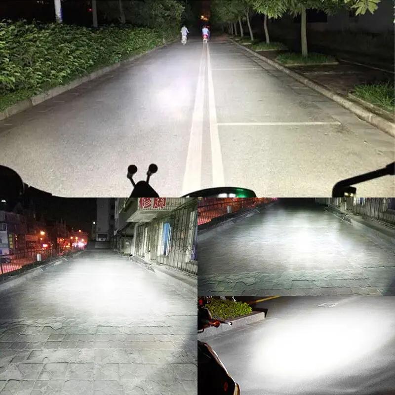 Lumière de sauna de moto, H4, Moto, H6, BA20D, P15D, Lampe, 12V, 6000K, Puces, LED, Super Lumineux,