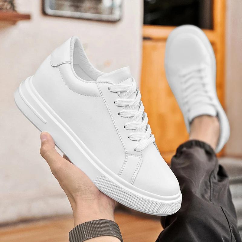 Nouveaux hommes baskets ascenseur chaussures rehaussant la hauteur augmenter semelle intérieure 6-10