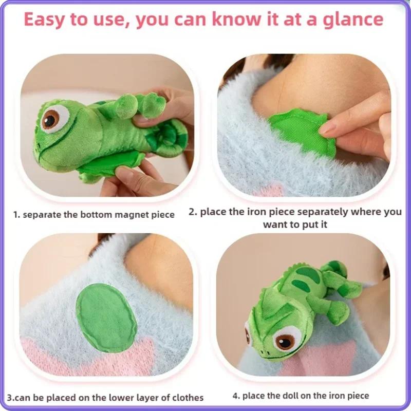 2026 Pascal Raiponce Caméléon Couché Épaule Peluche Jouet Peluche Poupée Jouets Kawaii Pascal Décor