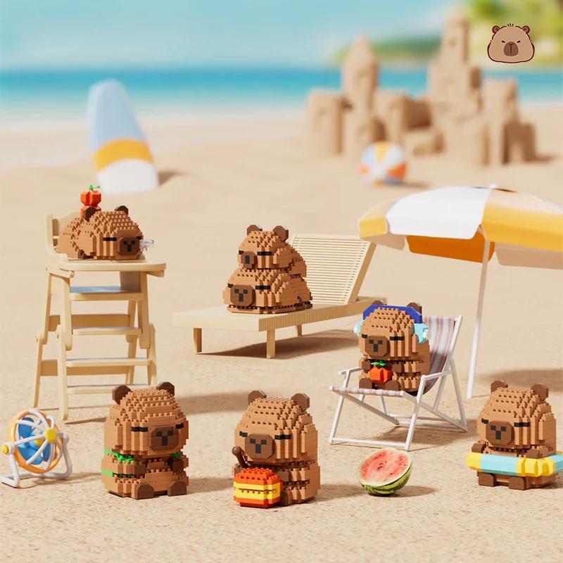 Poupée mignonne Kapi Capybara Bala, blocs de construction créatifs, ornements Capybara, jouets éduca