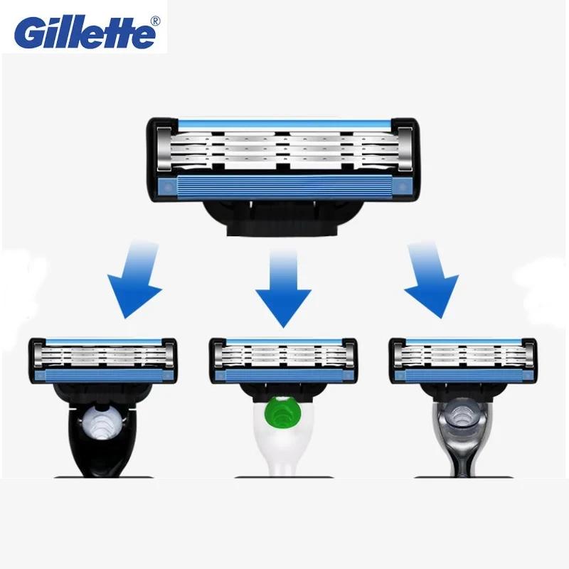 Gillette-Rasoir de tête Mach 3 pour hommes, adhérence quotidienne avec Lubstrips, 3 couches, coupe r