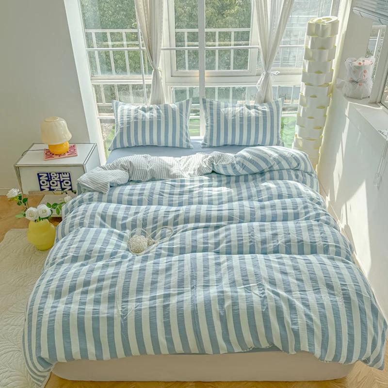 Ins – ensemble de literie avec taie d'oreiller, drap de lit simple, pleine taille, housse de couette