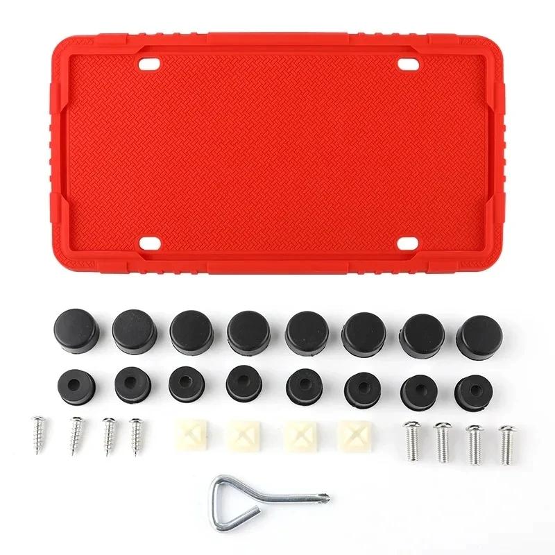 Cadre de plaque d'immatriculation de voiture en Silicone, 2 pièces, multicolore, Standard américain,