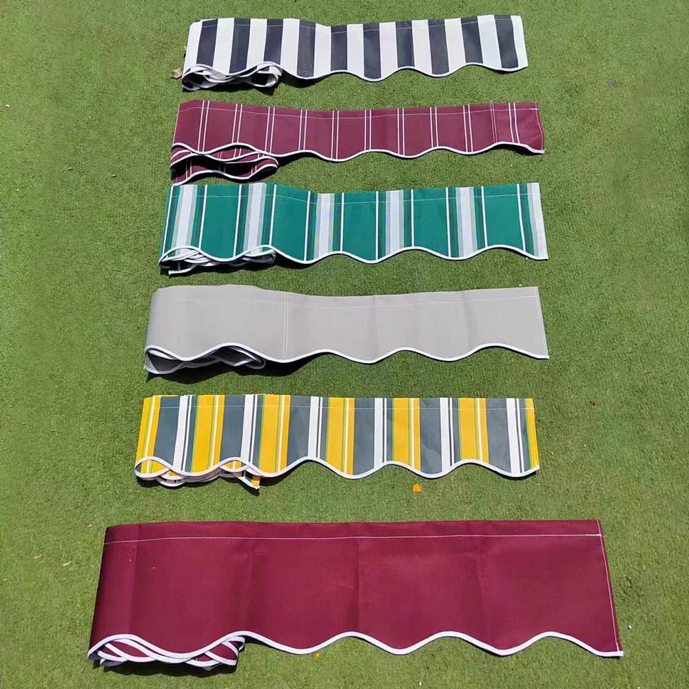 Auvent de Patio rétractable, fenêtres en tissu de remplacement, cantonnière ondulée, pare-soleil Dur