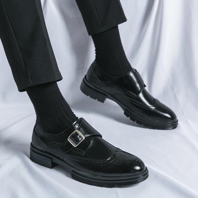 Chaussures de mariage formelles tendance pour hommes, chaussures en cuir décontractées pour hommes,