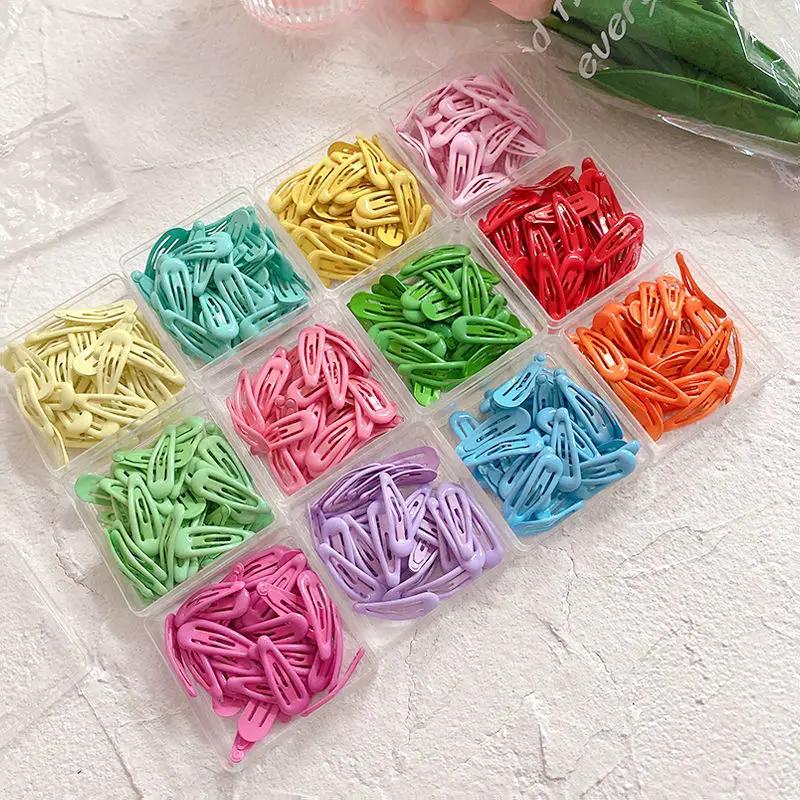 Pinces à cheveux BB colorées en forme de goutte d'eau pour enfants, 20 pièces/lot, 3cm, jolies éping