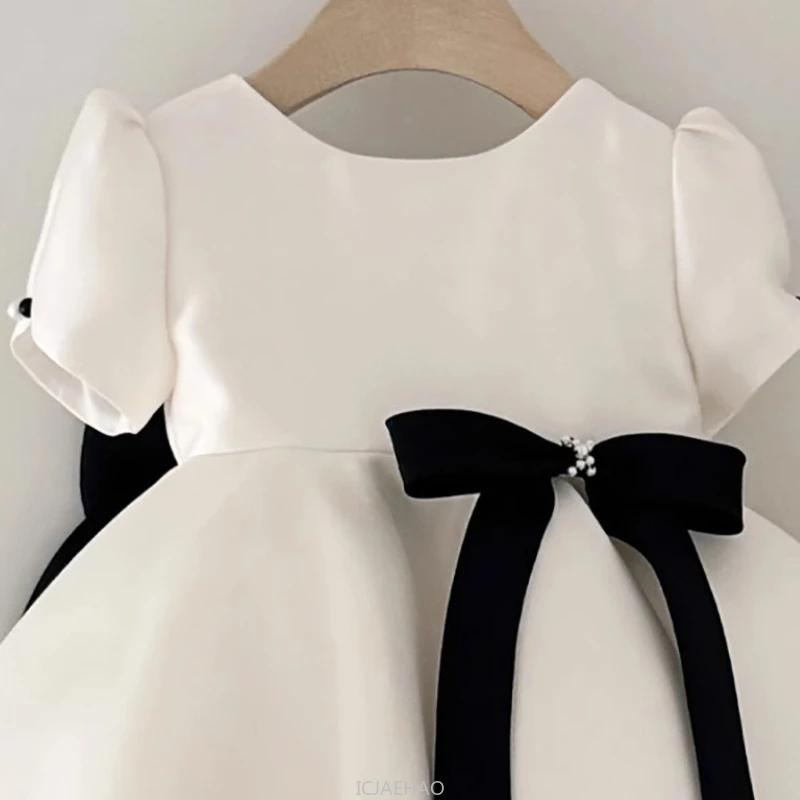 Robe de princesse en Satin pour petites filles, Style français, pour 1er anniversaire, Zhuazhou, à f