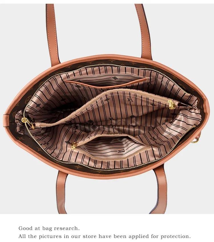 Sac à langer élégant d'inspiration vintage, sac fourre-tout de luxe en cuir pour femme, grande capac