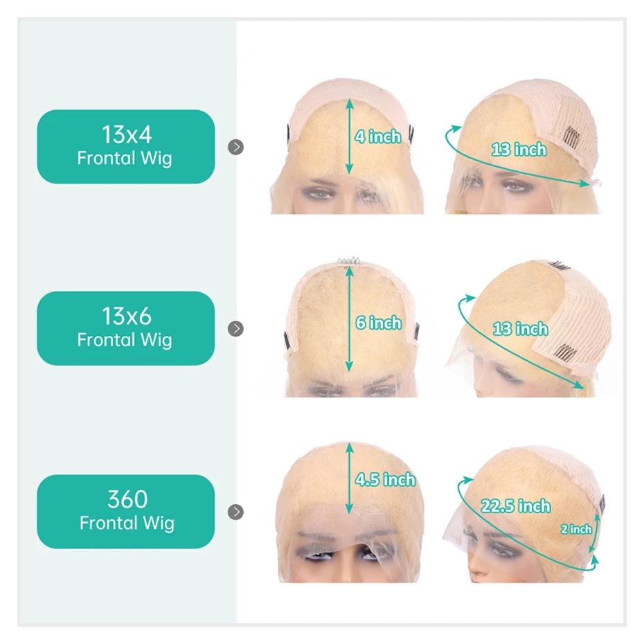 Perruque en cheveux humains de densité 300, 13x4 13x6, perruque frontale en dentelle HD, cheveux hum