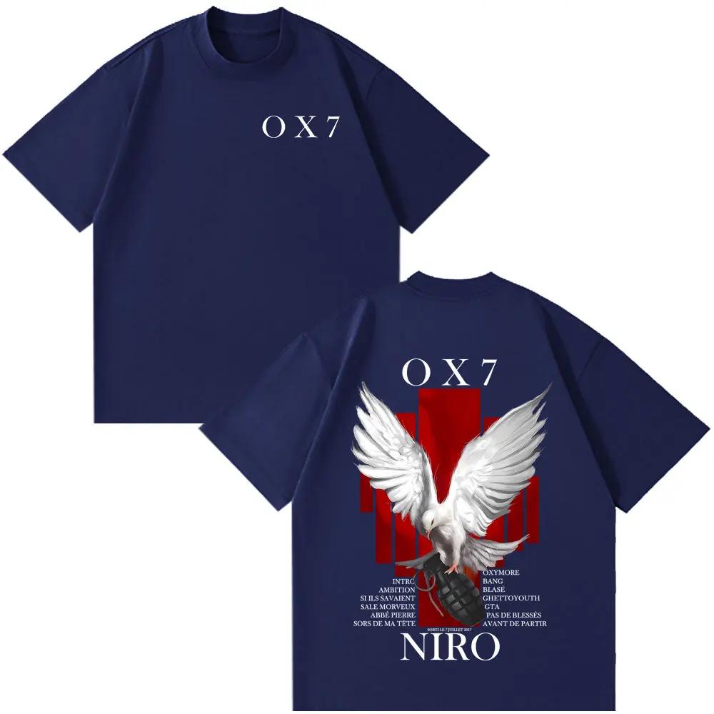 Rappeur Niro OX7 Album T-shirt hommes femmes vêtements Hip Hop mode Pop musique T-shirts mâle décont