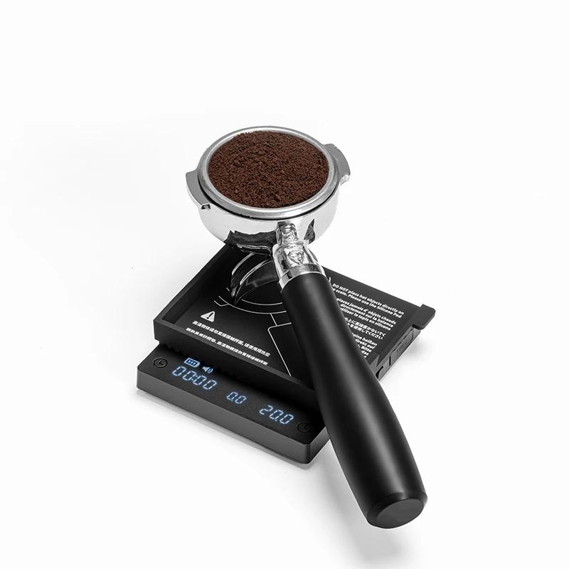 TIMEMORE Store miroir noir Mini nouvelle balance de cuisine expresso café alimentaire avec temps USB