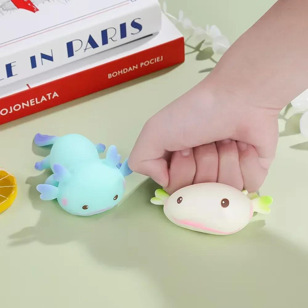 Axolotl – balle à presser, poisson mignon, relaxation, dessin animé, anti-Stress, Squishy, soulageme