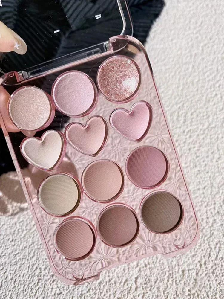 Colorgram – Palette de fards à paupières 12 couleurs, mat, nacré, longue durée, imperméable, beauté