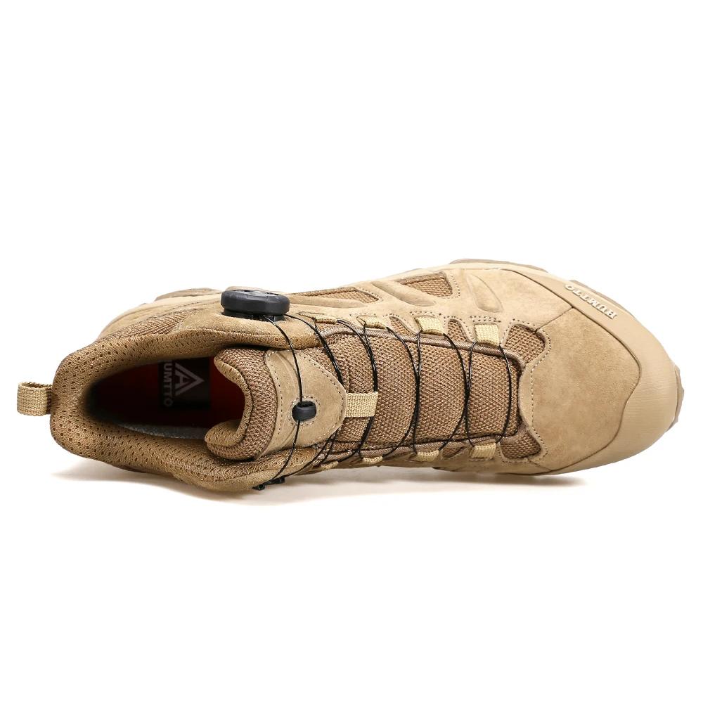 HUMTTO – chaussures de randonnée en cuir imperméables pour hommes, baskets d'extérieur, de Camping,