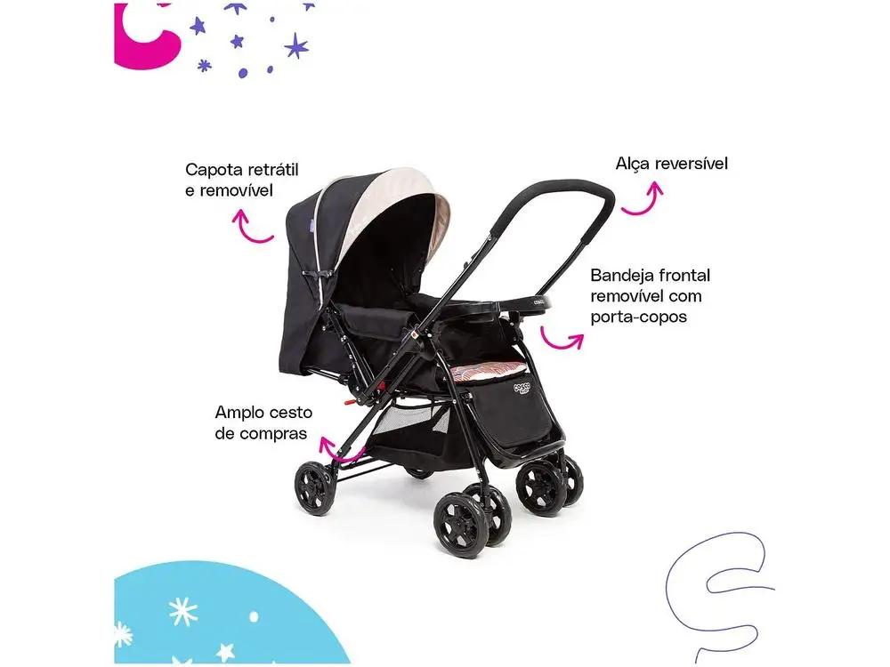 Poussette Confortable pour Bébé de 0 à 15kg, Système de Voyage Cosco pour Enfant, Paupières, 4 Roues