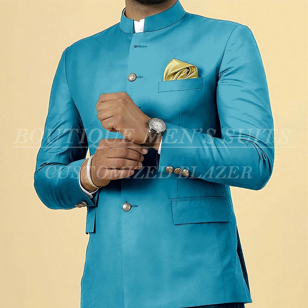 Costume Formel Slim Fit pour Homme, Blazer de Mariage Élégant, Simple Boutonnage, Revers Debout, Per