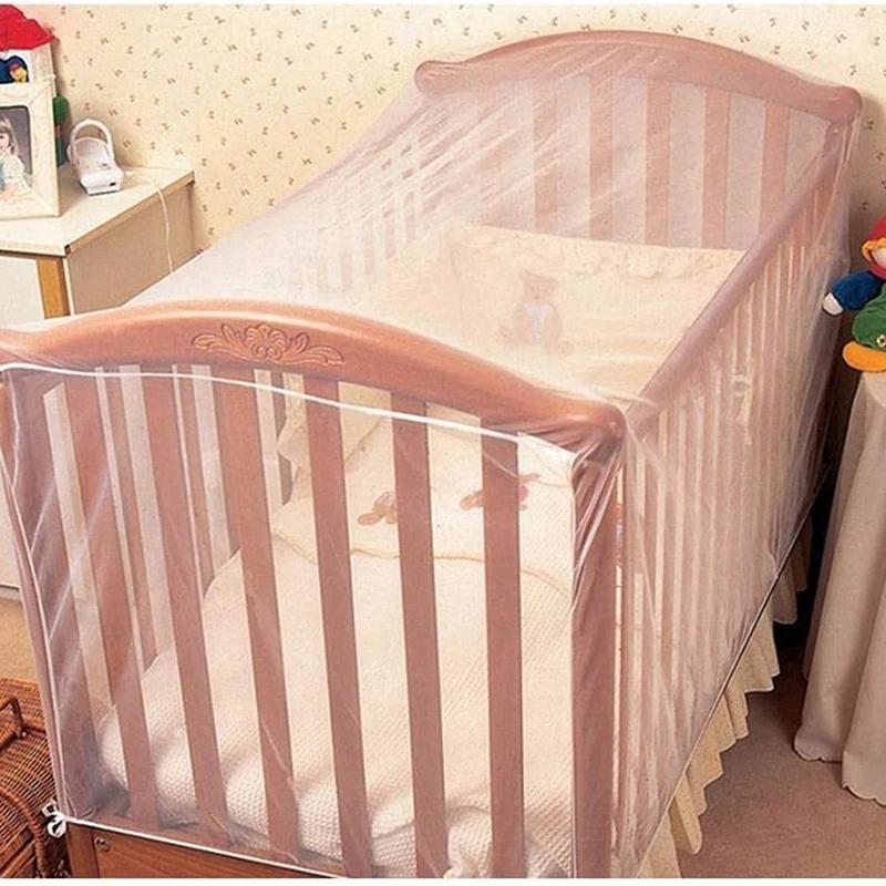 Moustiquaire portable pour lit de bébé, mouches de literie, bande élastique en maille, accessoires a
