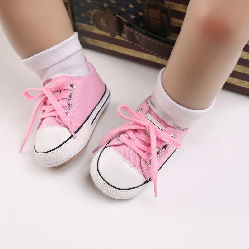 MRovior-Baskets en Toile pour Bébé Garçon et Fille de 0 à 18 Mois, Chaussures Confortables, Souples,