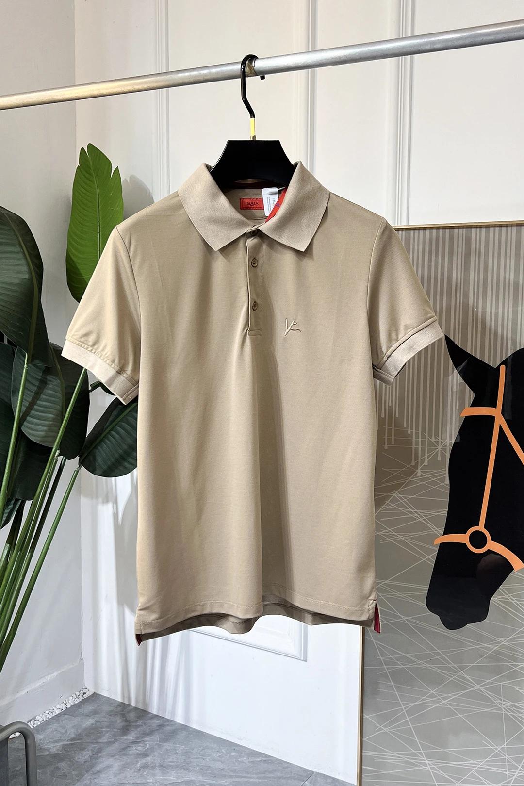 BLLIYOSS T-Shirt nouveaux hommes soie coton haute qualité ventiler décontracté demi manches couleur
