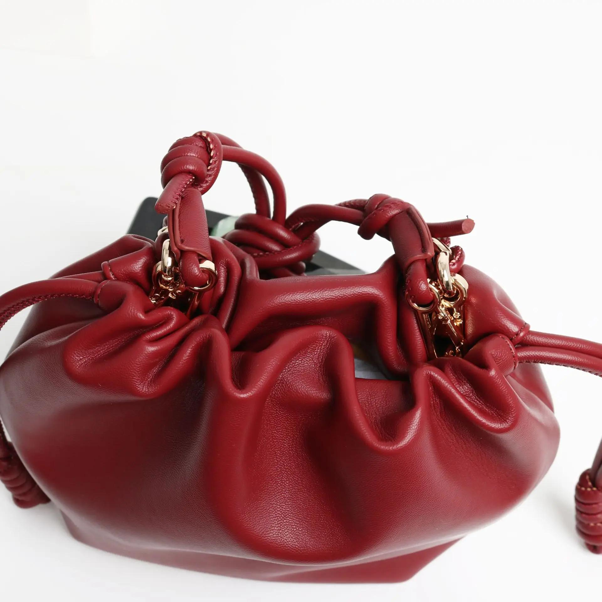 Sac nuage en cuir de vachette pour femme, sacs à main à bandoulière pour femme, cuir véritable Berga