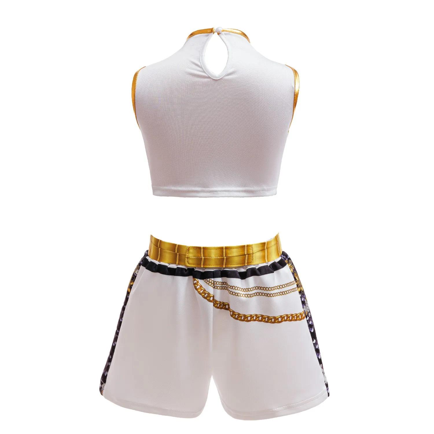 Costume d'Halloween K-pop pour filles, tenue de groupe idole noire trois pièces, ensemble de robe de