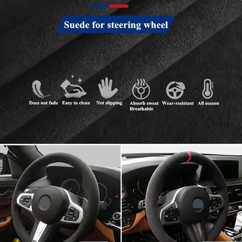 Housse de volant de voiture antidérapante cousue à la main, pour BMW M Sport G30 G02 X5 F40 F41 g82